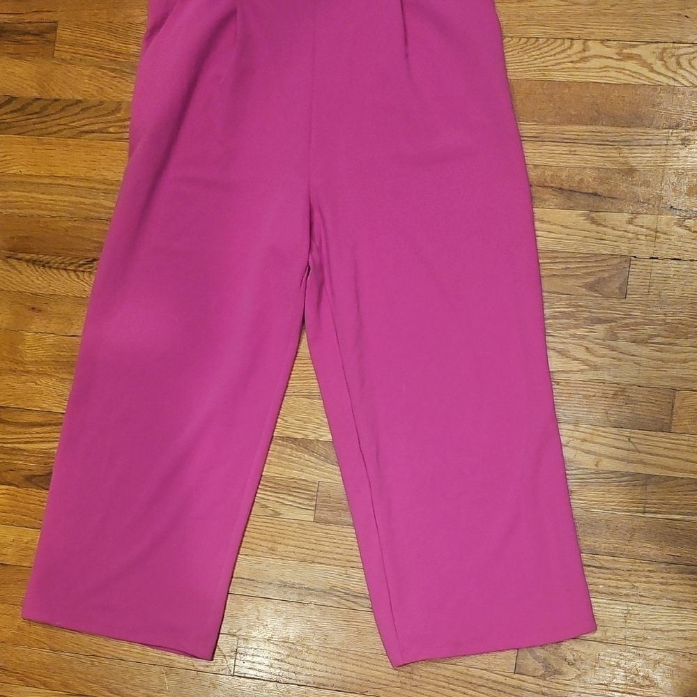 Halston Heritage Vibrant Pink Jumpsuit - Picture 2 of 3